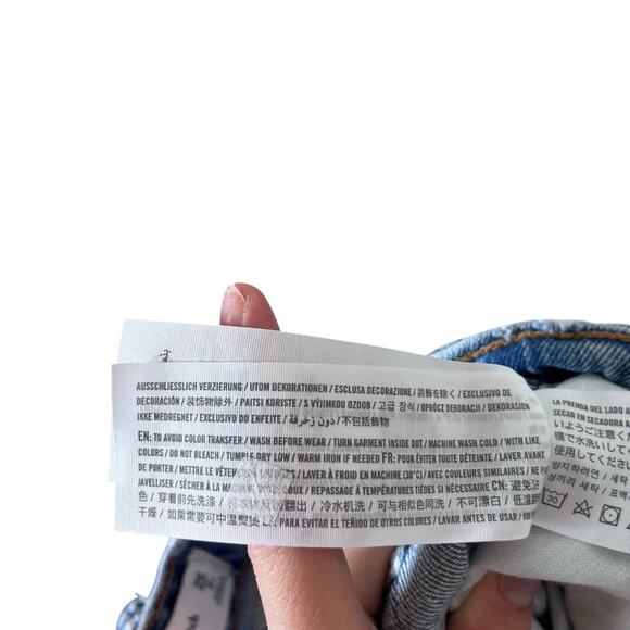 Abercrombie & Fitch The Dad High Rise Straight Leg Jeans Size 26 2 Medium Wash - Picture 8 of 8